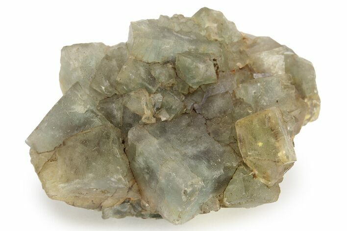 Yellow-Green Cubic Fluorite Crystal Cluster - Morocco #223908
